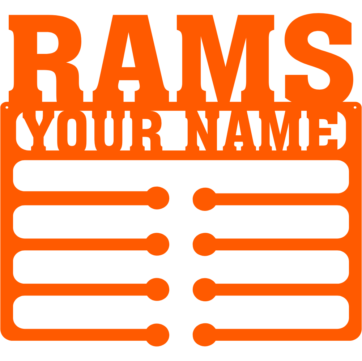 Mt. Vernon Rams - Custom Medal Rack